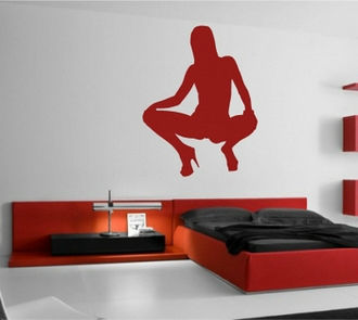 Sticker decorativ silueta femeie 8