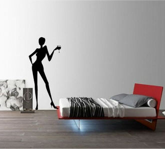 Sticker decorativ silueta femeie 4