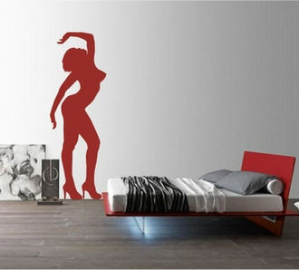 Sticker decorativ silueta femeie 8