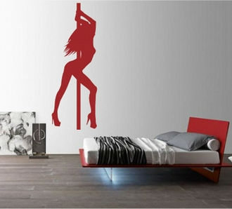 Sticker decorativ dansatoare la bara 3