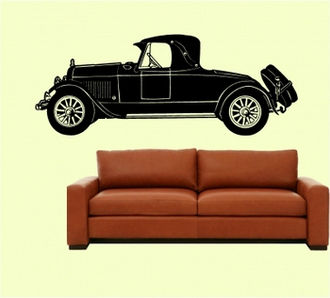 Sticker masina retro decapotabila