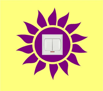 Sticker pentru intrerupator floarea soarelui