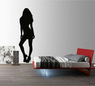 Sticker decorativ silueta femeie 15