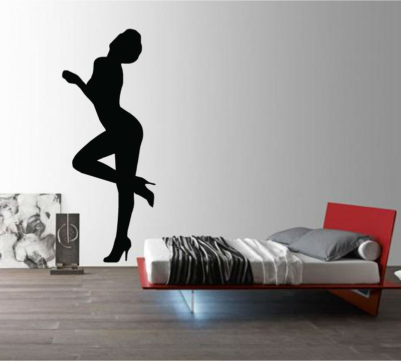 Sticker decorativ silueta femeie 16