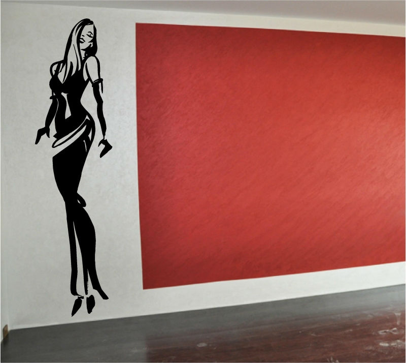 Sticker decorativ silueta femeie 11