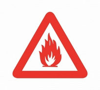 Sticker avertizare pericol de incendiu