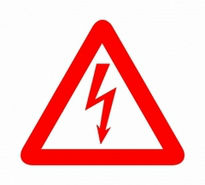 Sticker avertizare pericol de electrocutare