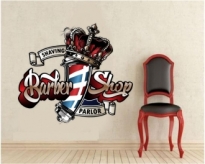 Sticker Barber Shop Shaving