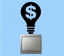 Sticker decorativ intrerupator cu bec