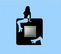 Sticker decorativ pentru intrerupator femeie sexy