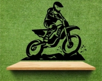 Sticker motocicleta cross in actiune