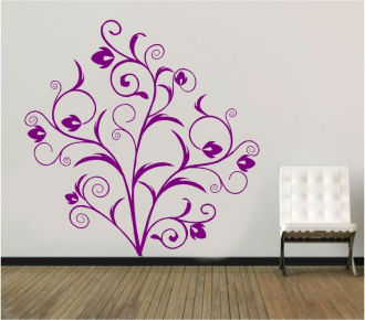 Autocolant de perete floral
