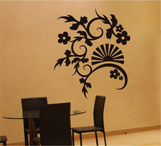 Autocolant floral chinezesc