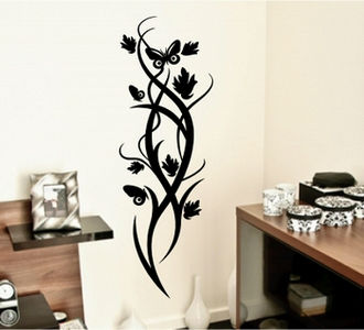 Autocolant floral pentru colt