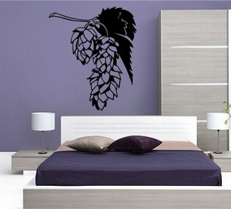 Sticker ramura cu frunze exotice