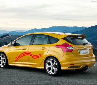 Sticker auto linii curbate
