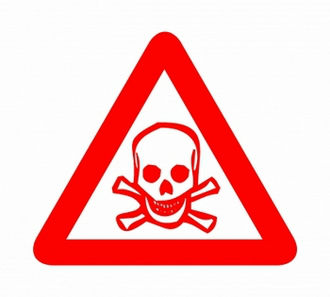 Sticker avertizare pericol de moarte