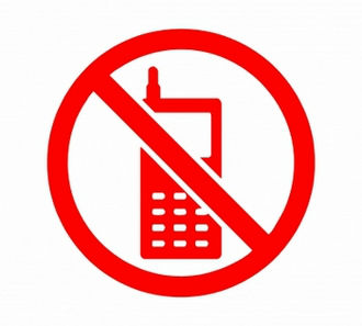 Sticker avertizare accesul interzis cu telefonul mobil