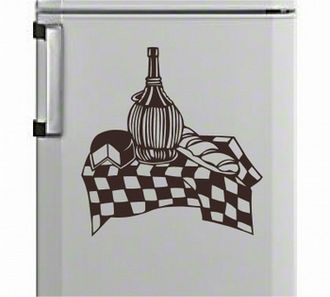 Sticker damigeana cu vin