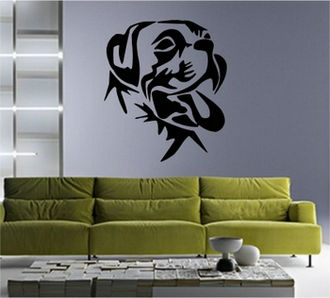 Sticker cap de caine cu limba scoasa