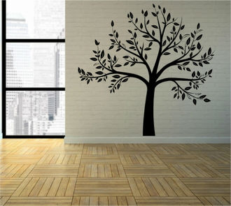 Sticker copac cu frunze