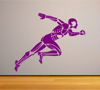 Sticker decorativ barbat alergand