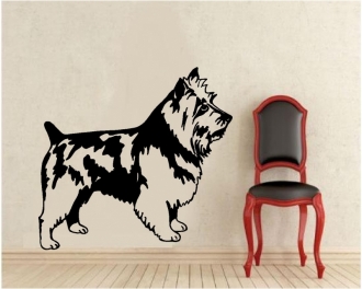 Sticker decorativ caine caniche