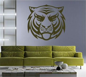 Sticker decorativ cap de tigru