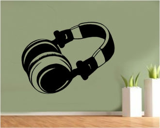 Sticker decorativ casti audio