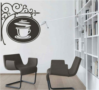 Sticker decorativ ceasca de cafea