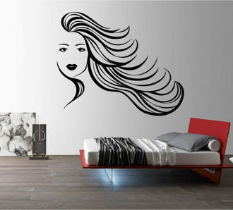 Sticker decorativ chip de femeie