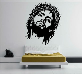 Sticker decorativ chipul lui Isus