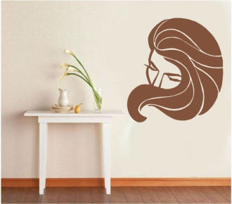 Sticker decorativ coafura femeie