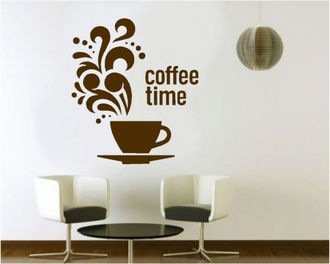 Sticker decorativ coffee time