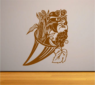 Sticker decorativ cosulet cu roade de toamna