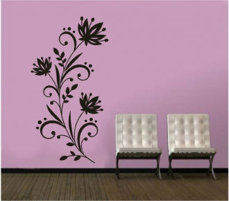Sticker decorativ floral