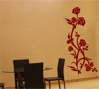 Sticker decorativ floral pentru colt