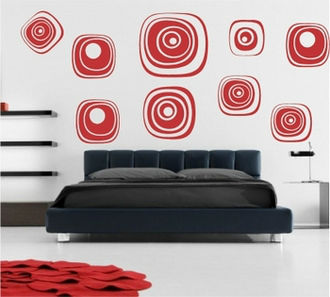 Sticker decorativ forme abstracte