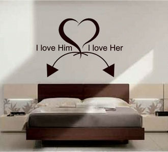 Sticker decorativ I love you / her