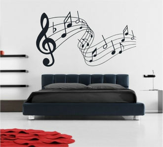 Sticker decorativ portativ muzical model 4