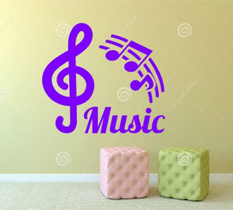 Sticker decorativ muzical
