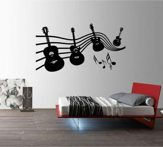 Sticker decorativ portativ muzical model 3