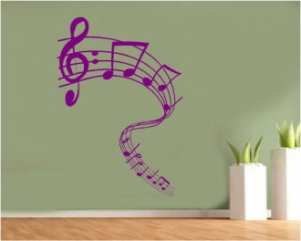 Sticker decorativ portativ muzical model 2