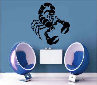 Sticker decorativ scorpion stilizat