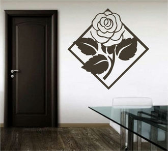 Sticker Trandafir in rama