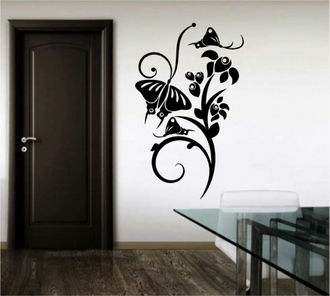 Sticker floral chinezesc de perete