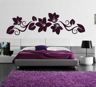Sticker floral de dormitor