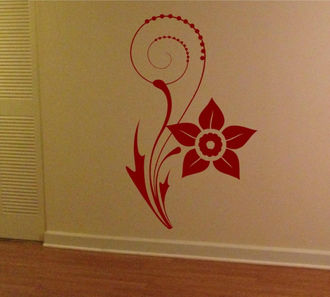 Sticker floral de perete