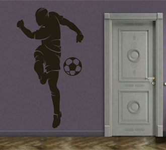Sticker fotbalist sutand la poarta