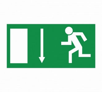 Sticker semnalizare coborare pe scari